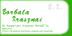 borbala krasznai business card